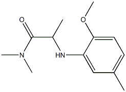 2-[(2-methoxy-5-methylphenyl)amino]-N,N-dimethylpropanamide 结构式