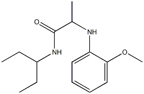 2-[(2-methoxyphenyl)amino]-N-(pentan-3-yl)propanamide 结构式