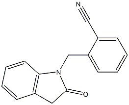 2-[(2-oxo-2,3-dihydro-1H-indol-1-yl)methyl]benzonitrile 结构式