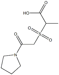 2-[(2-oxo-2-pyrrolidin-1-ylethyl)sulfonyl]propanoic acid 结构式