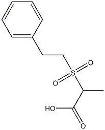 2-[(2-phenylethyl)sulfonyl]propanoic acid 结构式