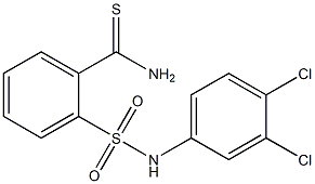 2-[(3,4-dichlorophenyl)sulfamoyl]benzene-1-carbothioamide 结构式