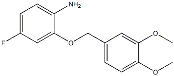 2-[(3,4-dimethoxyphenyl)methoxy]-4-fluoroaniline 结构式