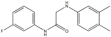 2-[(3,4-dimethylphenyl)amino]-N-(3-fluorophenyl)acetamide 结构式