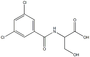 2-[(3,5-dichlorobenzoyl)amino]-3-hydroxypropanoic acid 结构式