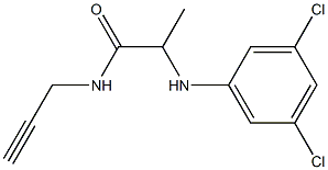 2-[(3,5-dichlorophenyl)amino]-N-(prop-2-yn-1-yl)propanamide 结构式