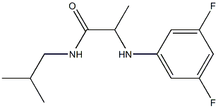 2-[(3,5-difluorophenyl)amino]-N-(2-methylpropyl)propanamide 结构式