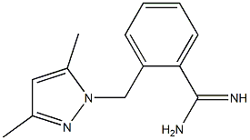 2-[(3,5-dimethyl-1H-pyrazol-1-yl)methyl]benzenecarboximidamide 结构式