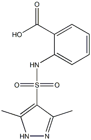 2-[(3,5-dimethyl-1H-pyrazole-4-)sulfonamido]benzoic acid 结构式