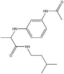 2-[(3-acetamidophenyl)amino]-N-(3-methylbutyl)propanamide 结构式