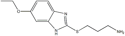 2-[(3-aminopropyl)sulfanyl]-6-ethoxy-1H-1,3-benzodiazole 结构式