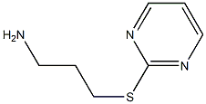 2-[(3-aminopropyl)sulfanyl]pyrimidine 结构式