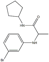 2-[(3-bromophenyl)amino]-N-cyclopentylpropanamide 结构式