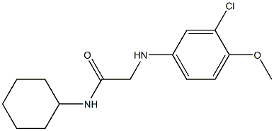 2-[(3-chloro-4-methoxyphenyl)amino]-N-cyclohexylacetamide 结构式