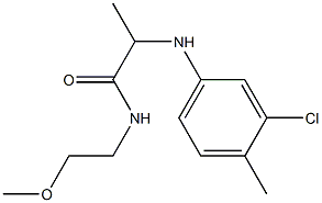 2-[(3-chloro-4-methylphenyl)amino]-N-(2-methoxyethyl)propanamide 结构式