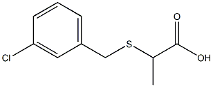 2-[(3-chlorobenzyl)thio]propanoic acid 结构式