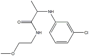 2-[(3-chlorophenyl)amino]-N-(2-methoxyethyl)propanamide 结构式