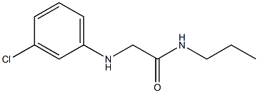 2-[(3-chlorophenyl)amino]-N-propylacetamide 结构式