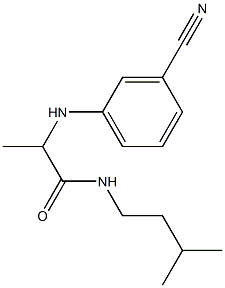 2-[(3-cyanophenyl)amino]-N-(3-methylbutyl)propanamide 结构式