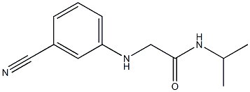 2-[(3-cyanophenyl)amino]-N-(propan-2-yl)acetamide 结构式