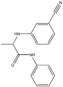 2-[(3-cyanophenyl)amino]-N-phenylpropanamide 结构式