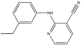 2-[(3-ethylphenyl)amino]pyridine-3-carbonitrile 结构式