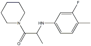 2-[(3-fluoro-4-methylphenyl)amino]-1-(piperidin-1-yl)propan-1-one 结构式