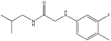 2-[(3-fluoro-4-methylphenyl)amino]-N-(2-methylpropyl)acetamide 结构式