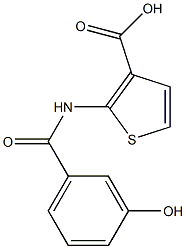 2-[(3-hydroxybenzoyl)amino]thiophene-3-carboxylic acid 结构式