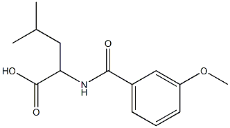 2-[(3-methoxybenzoyl)amino]-4-methylpentanoic acid 结构式