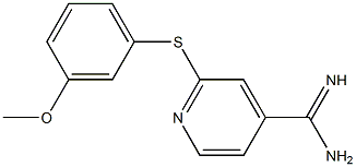 2-[(3-methoxyphenyl)sulfanyl]pyridine-4-carboximidamide 结构式