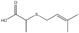 2-[(3-methylbut-2-enyl)thio]propanoic acid 结构式