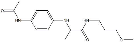 2-[(4-acetamidophenyl)amino]-N-(3-methoxypropyl)propanamide 结构式