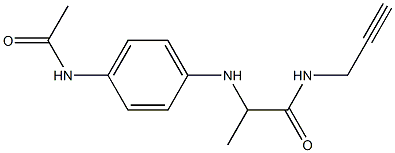 2-[(4-acetamidophenyl)amino]-N-(prop-2-yn-1-yl)propanamide 结构式