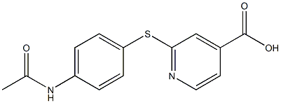 2-[(4-acetamidophenyl)sulfanyl]pyridine-4-carboxylic acid 结构式