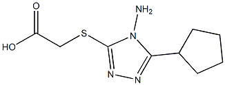 2-[(4-amino-5-cyclopentyl-4H-1,2,4-triazol-3-yl)sulfanyl]acetic acid 结构式