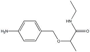 2-[(4-aminophenyl)methoxy]-N-ethylpropanamide 结构式