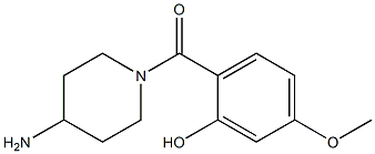 2-[(4-aminopiperidin-1-yl)carbonyl]-5-methoxyphenol 结构式