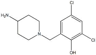 2-[(4-aminopiperidin-1-yl)methyl]-4,6-dichlorophenol 结构式