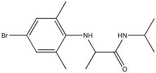 2-[(4-bromo-2,6-dimethylphenyl)amino]-N-(propan-2-yl)propanamide 结构式