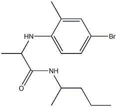 2-[(4-bromo-2-methylphenyl)amino]-N-(pentan-2-yl)propanamide 结构式