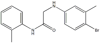 2-[(4-bromo-3-methylphenyl)amino]-N-(2-methylphenyl)acetamide 结构式