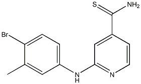 2-[(4-bromo-3-methylphenyl)amino]pyridine-4-carbothioamide 结构式