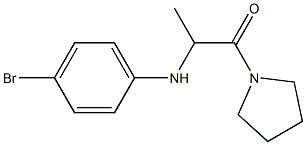 2-[(4-bromophenyl)amino]-1-(pyrrolidin-1-yl)propan-1-one 结构式