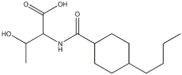 2-[(4-butylcyclohexyl)formamido]-3-hydroxybutanoic acid 结构式