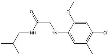 2-[(4-chloro-2-methoxy-5-methylphenyl)amino]-N-(2-methylpropyl)acetamide 结构式