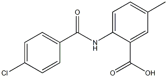 2-[(4-chlorobenzene)amido]-5-methylbenzoic acid 结构式