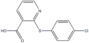 2-[(4-chlorophenyl)sulfanyl]pyridine-3-carboxylic acid 结构式
