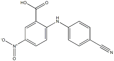 2-[(4-cyanophenyl)amino]-5-nitrobenzoic acid 结构式
