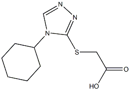 2-[(4-cyclohexyl-4H-1,2,4-triazol-3-yl)sulfanyl]acetic acid 结构式